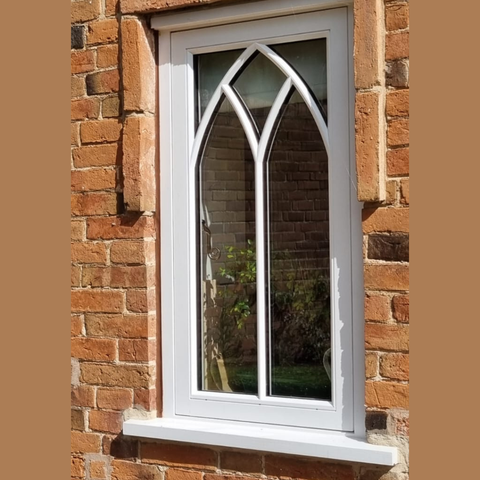 Gothic Style Plant on Bar Timber Window