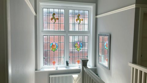 Restored stained glass window