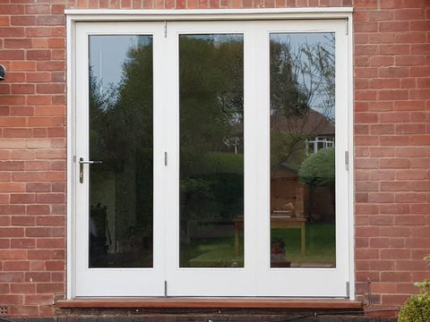 Bi fold timber door after