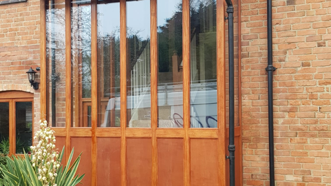 Timber and glazed entrance porch